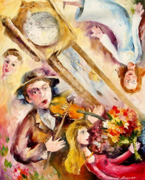Violinist Artwork by Leonid Afremov