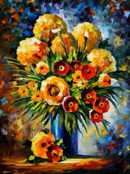 Flowers of happiness Artwork by Leonid Afremov