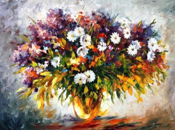 Lilac And Camomiles Artwork by Leonid Afremov