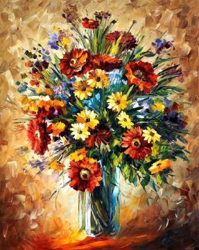 Magic Flowers Artwork by Leonid Afremov