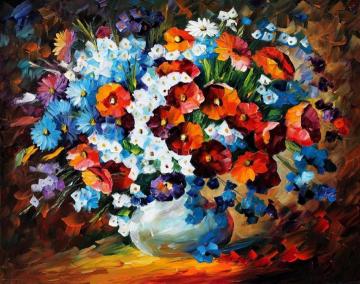 Poppies and cornflowers Artwork by Leonid Afremov
