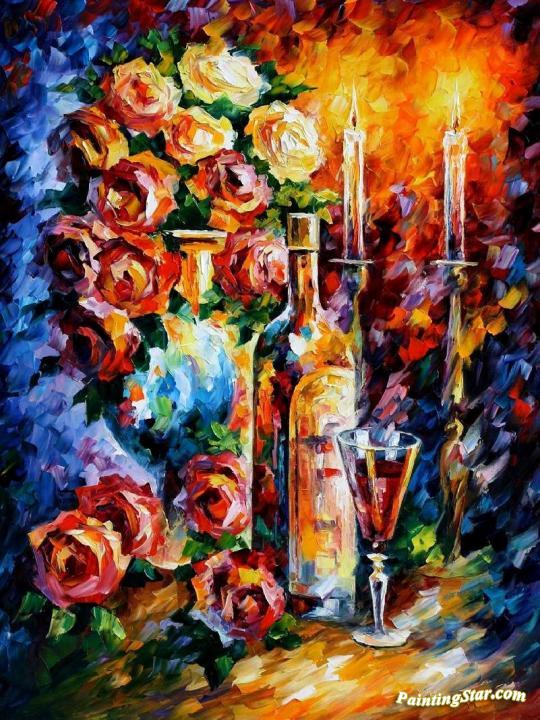 Red wine Artwork by Leonid Afremov