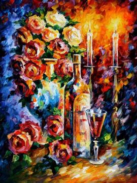Red wine Artwork by Leonid Afremov
