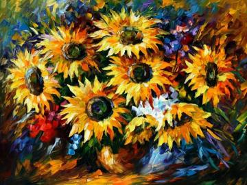 Sun flowers Artwork by Leonid Afremov