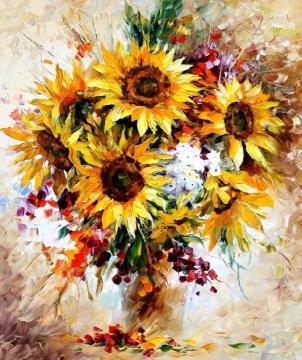Sun Flowers Artwork by Leonid Afremov