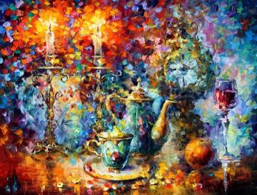 Tea time Artwork by Leonid Afremov