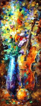 The music of violin Artwork by Leonid Afremov