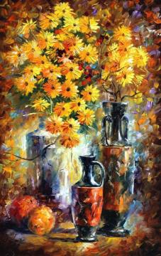 Yellow flowers Artwork by Leonid Afremov