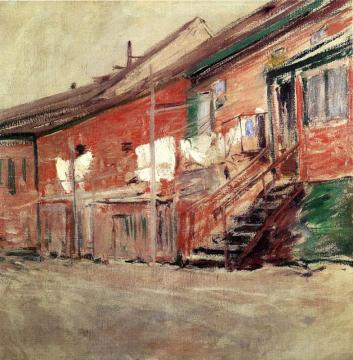 Gloucester, Fishermen's Houses Artwork by John Twachtman