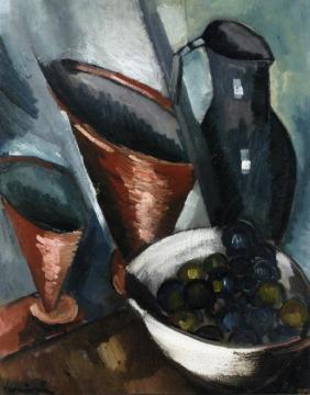 Still Life: Copper Goblets Artwork by Maurice De Vlaminck