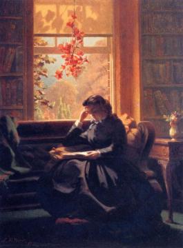 A Good Book Artwork by John Ferguson Weir