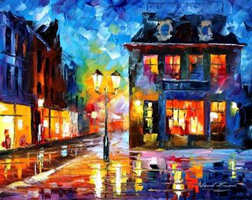 Corner Of The Street Artwork by Leonid Afremov