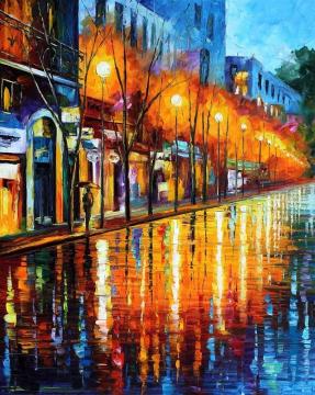 Early morning in paris Artwork by Leonid Afremov