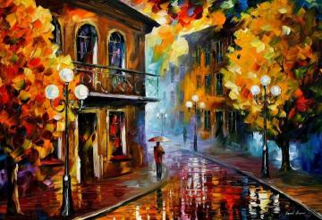 Fall Rain Artwork by Leonid Afremov