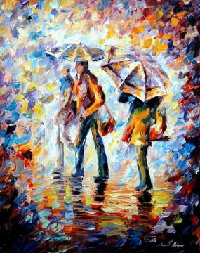 Night rain Artwork by Leonid Afremov