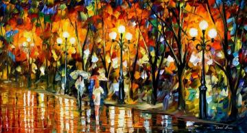 Night rainbow Artwork by Leonid Afremov