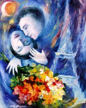 Paris love Artwork by Leonid Afremov