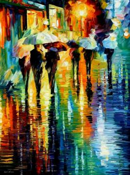 Rainy etude Artwork by Leonid Afremov