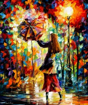 Rainy mood Artwork by Leonid Afremov
