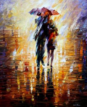 Together In The Storm Artwork by Leonid Afremov