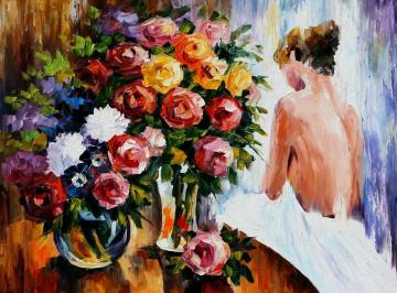 Triumph flowers Artwork by Leonid Afremov