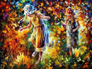 Two Sisters Artwork by Leonid Afremov