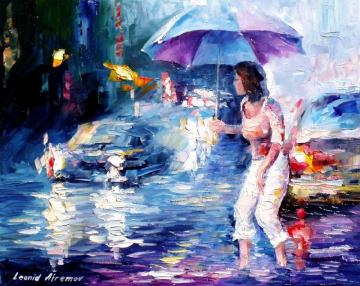 Wiped away by the rain Artwork by Leonid Afremov