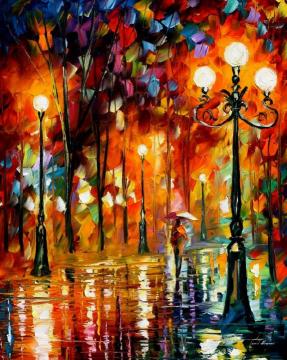 Lonely night Artwork by Leonid Afremov