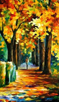 Morning Alley Artwork by Leonid Afremov