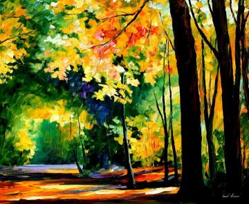 Morning forest Artwork by Leonid Afremov