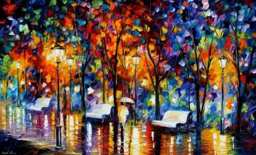 Night copenhagen Artwork by Leonid Afremov