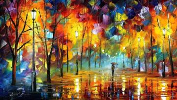 Night Feeling Artwork by Leonid Afremov