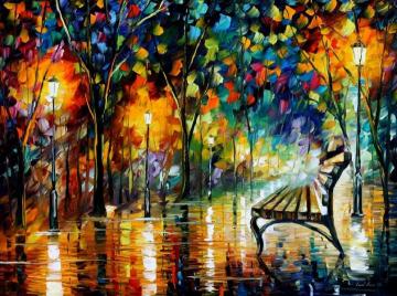 Night Loneliness Artwork by Leonid Afremov