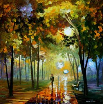 October Reflections Artwork by Leonid Afremov