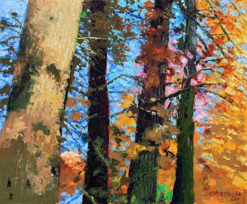 Fall In The Woods Artwork by John Lautermilch