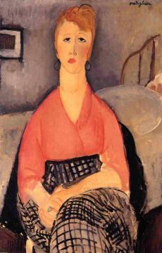 Pink Blouse Artwork by Amedeo Modigliani