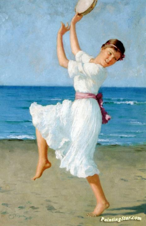 Girl On The Beach Artwork by Hermann Seeger