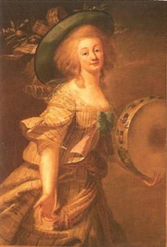Dancer With Tambourine - 1783-85? Artwork by Elisabeth Vigee Le Brun
