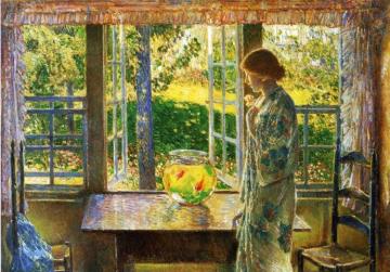 The Goldfish Window Artwork by Frederick Childe Hassam