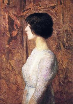 Portrait Of A Young Woman Artwork by Julian Alden Weir