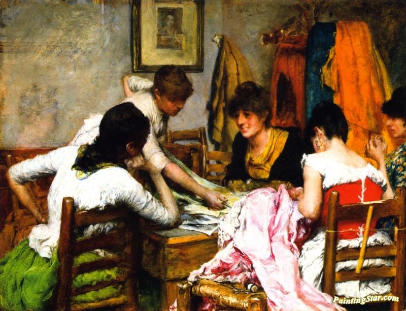 The New Dress Artwork by Charles Frederic Ulrich