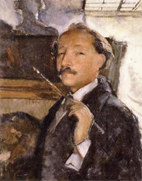 Self-portrait In The Studio Artwork by Wojciech Weiss