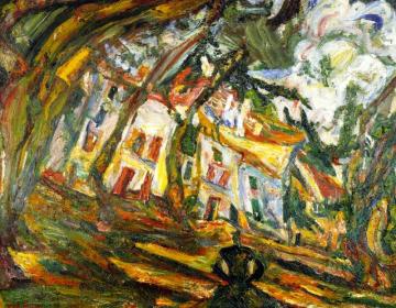Village Square, Céret Artwork by Chaim Soutine