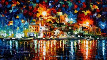 Old Port Artwork by Leonid Afremov