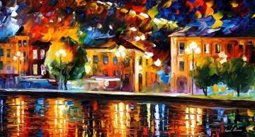 River shore Artwork by Leonid Afremov