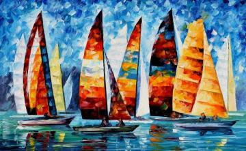 Sail regatta Artwork by Leonid Afremov