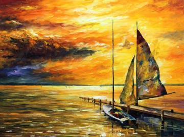 Sailing away Artwork by Leonid Afremov