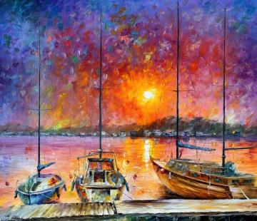 Ships of freedom Artwork by Leonid Afremov