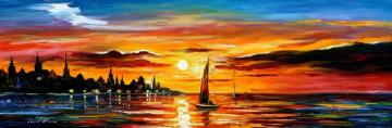 The amber evening Artwork by Leonid Afremov