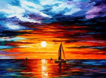 Touch of horizon Artwork by Leonid Afremov